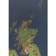 Scotland From Outer Space Scottish Astronomy Map Postcard
