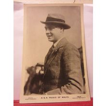 H.R.H. PRINCE OF WALES c.1922 unused postcard b/w RP Edward VIII =