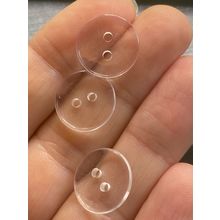 15mm Clear Transparent Buttons Sewing Replace Bedding Buttons Knitting 2 Hole