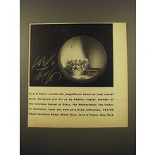 1961 Lord & Taylor Advertisement - Royal Leerdam Crystal Bowl by Andries Copier