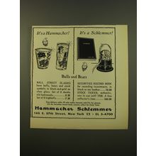 1961 Hammacher Schlemmer Advertisement - Wall Street Glasses, Stock Ticker