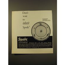 1961 Spode Gloucester China Advertisement - Don't wait to inherit Spode