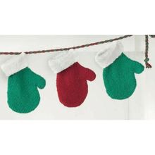 Christmas Knitting Pattern Mittens Garland Bootie Cutlery Holder in Glitter Snow