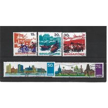 Singapore.Visit A.S.E.A.N. Year set of 5.Fine Used.Jun25