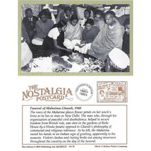 Postcard Funeral of Mahatma Ghandi New Delhi India 1948 - Nostalgia