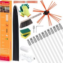 Bluesea 39 Feet Chimney Sweep Kit, Ergonomic Chimney Cleaning System with Strong