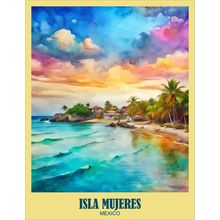 Isla Mujeres Quintana Roo Mexico Turistic Poster 2 Wall Art Travel Decor Print