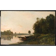 sunrise-banks-of-the-oise-1865 Poster Canvas Movie Film Print A0 A1 A2 A3 A4 A5