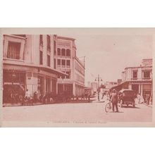 Casablanca Crossroads of General Moinier Avenue Morocco Postcard