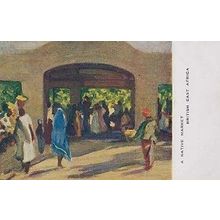 British East Africa A Native East Market AfricanTraders Antique Postcard
