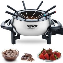 Electric Fondue Pot Set for Cheese & Chocolate, 3 Quart Chocolate Melting Wa...