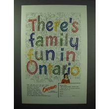 1952 Ontario Canada Tourism Ad - Family Fun