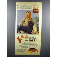 1952 Dash Dog Food Ad w/ Dachshund Champion