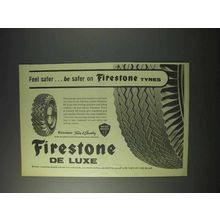 1959 Firestone De Luxe Tires Tyres Ad - Be Safer