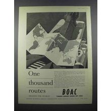 1959 BOAC Airways Ad - One Thousand Routes