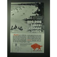 1966 Manitoba Canada Ad - 100,000 Lakes: Choose Yours
