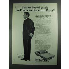 1969 Pontiac Car Ad - Guide to Dealerum Rarus
