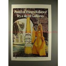1970 Galliano Ad w/ Maya Morin, Fond of Things Italiano