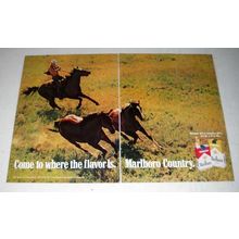 1971 Marlboro Cigarette Ad - Marlboro Man, Cowboy