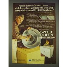 1977 Speed Queen Washer Ad - Chuck Connors