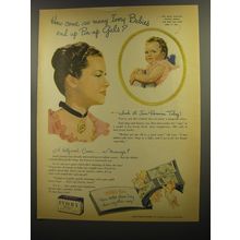 1945 Ivory Soap with Jean Romaine Ad - So many Ivory babies end up pin-up gals