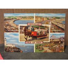 multiview, DOUGLAS, ISLE OF MAN. used vintage postcard by Valentine 1968 pm =