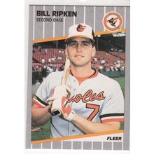 1989 Fleer Billy Ripken FF error baseball card #616 - black box variation