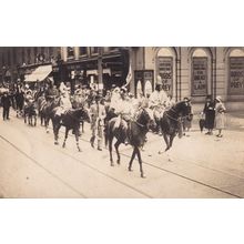 Norwich Street Parade Children On Horses Lawrence Of Arabia RPC Old Postcard