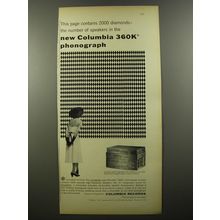 1954 Columbia Records 360K Phonograph Ad - This page contains 2000 diamonds