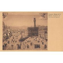 Firenze Museo Di S Marco Supplizio Di Savanarola Painting Postcard