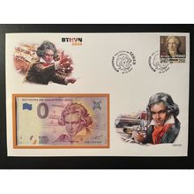 Euro Souvenir banknote Cover 250. Ludwig Van Beethoven Musique Tchad BTHVN