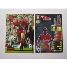 105. John Scales - Liverpool - Merlin Ultimate P. L 1995/96 Football Card (ef1)