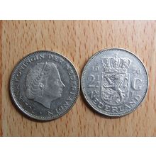 Netherlands 1970 2 1/2 Guilden Coin
