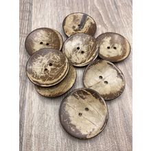 4Pcs 50mm Real Extra Large Coconut Shell Buttons 50mm Sewing Crafts Upholstery