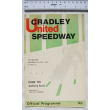 1976 Cradley United Speedway Programme Grande Prix Qualifying Round - 3rd July