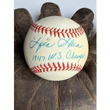 Spec Shea Signed Autographed "1947 WS Champs" American League (OAL) Baseball