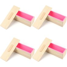 Soap Loaf Box, 42 Oz Soap Box for Soap Making with Wooden Boxes, Set of 4, Soap