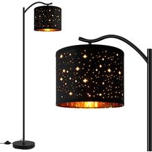 Boostarea Floor Lamp for Living Room,Led Arched Tall Modern Standing Lamp with B