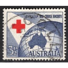 AUSTRALIA 1954: AUSTRALIAN RED CROSS SOCIETY - 3½d USED (G4)