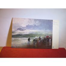 THE ANGRY SEA Prof Van Hier unused antique postcard by Raphael Tuck art series =