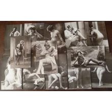 Italian reproduction 13 risque nude Edwardian epoch photos postcards Lydia Lisa
