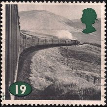 GB, RAIL, West Highland Line, greyscale 1994, 19p