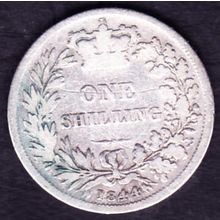 1844 Great Britain 1 Shilling Silver Coin