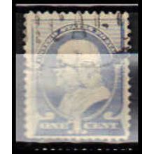 Used 212 1c Benjamin Franklin Barely Clears RA0522