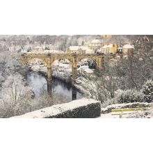 Knaresborough Viaduct in Christmas Winter Snow Large Postcard