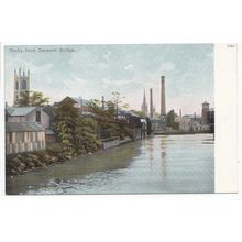 Derby from Derwent Bridge Derbyshire W R & S Reliable Series Postcard 1024