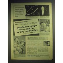 1958 Vicks VapoRub Ad - Acts Faster Than Aspirin