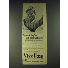 1958 Viyellon Socks Ad - The sock they've both been waiting for