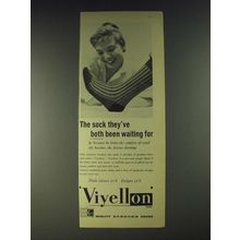 1958 Viyellon Socks Ad - The sock they've both been waiting for