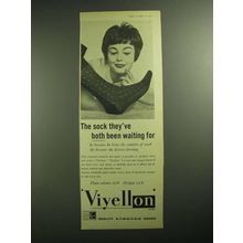 1958 Viyellon Socks Ad - They've Both Been Waiting For